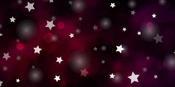 Diseño Vectorial Púrpura Oscuro Con Círculos Estrellas — Vector de stock