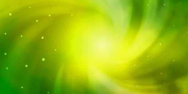 Světle Zelená Žluté Vektorové Pozadí Barevnými Hvězdami — Stockový vektor
