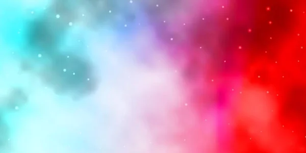 Bleu Clair Motif Vectoriel Rouge Avec Des Étoiles Abstraites Illustration — Image vectorielle