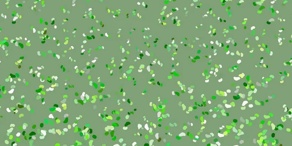 Modello Vettoriale Giallo Verde Chiaro Con Forme Astratte Illustrazione Colorata — Vettoriale Stock