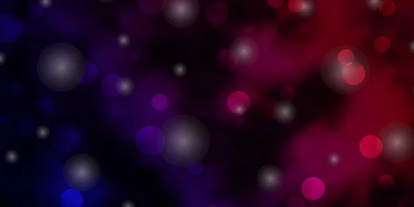 Roxo Escuro Fundo Vetor Rosa Com Círculos Estrelas Discos Coloridos — Vetor de Stock