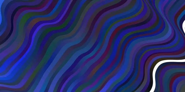 Mise Page Vectorielle Bleu Foncé Avec Courbes Illustration Colorée Dans — Image vectorielle
