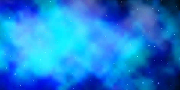 Светло Синий Векторный Шаблон Неоновыми Звёздами Декоративная Иллюстрация Звездами Абстрактном — стоковый вектор