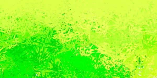 Verde Escuro Fundo Vetor Amarelo Com Formas Poligonais Ilustração Abstrata — Vetor de Stock