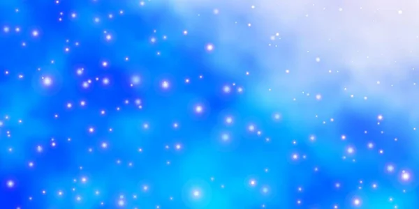 Bleu Clair Fond Vectoriel Jaune Avec Des Étoiles Colorées — Image vectorielle