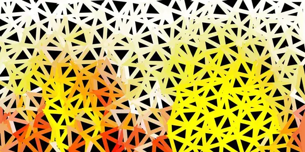 Giallo Chiaro Vettore Triangolo Mosaico Sfondo Illustrazione Astratta Con Eleganti — Vettoriale Stock