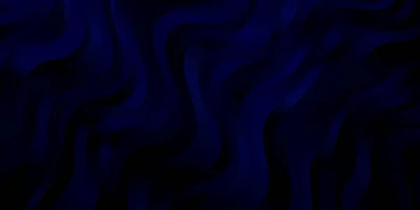 Fondo Vectorial Azul Oscuro Con Líneas Curvas — Archivo Imágenes Vectoriales