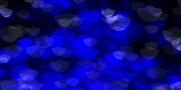 Fundo Vetorial Azul Escuro Com Círculos Glitter Ilustração Abstrata Com — Vetor de Stock