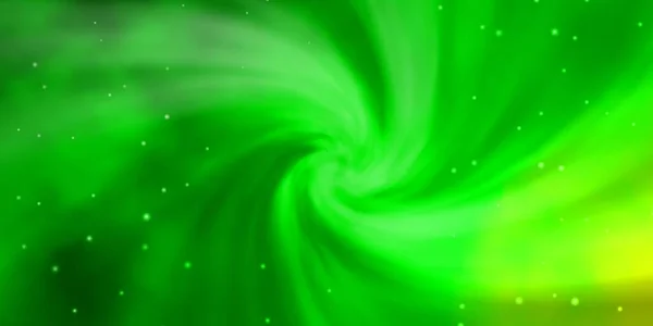 Ljusgrön Vektor Mönster Med Abstrakta Stjärnor — Stock vektor