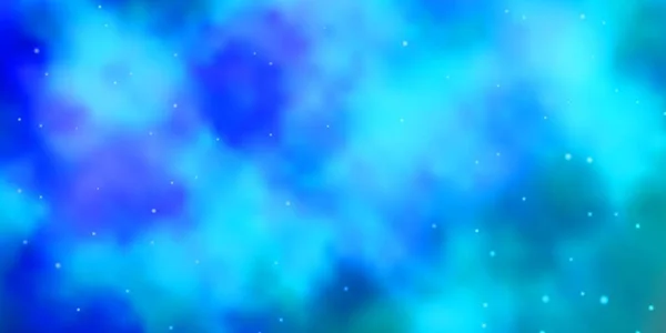 Light Blue Векторний Шаблон Неоновими Зірками — стоковий вектор