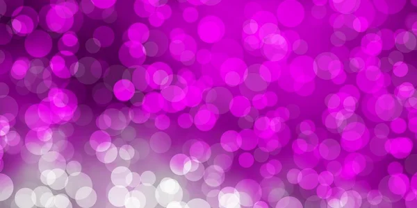 Light Purple Rózsaszín Vektor Háttér Buborékok — Stock Vector