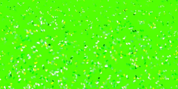Modello Vettoriale Giallo Verde Chiaro Con Forme Astratte Illustrazione Astratta — Vettoriale Stock