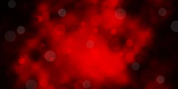 Dark Red Vector Background Bubbles — Stock Vector