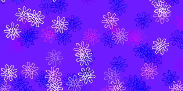 Hellrosa Blauer Vektor Natürliche Anordnung Mit Blumen Illustration Mit Abstrakten — Stockvektor