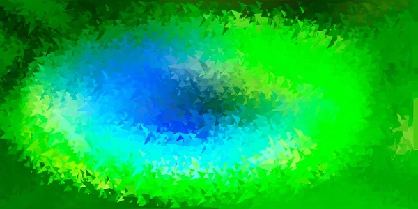 Conception Mosaïque Triangle Vectoriel Bleu Clair Vert Illustration Abstraite Colorée — Image vectorielle