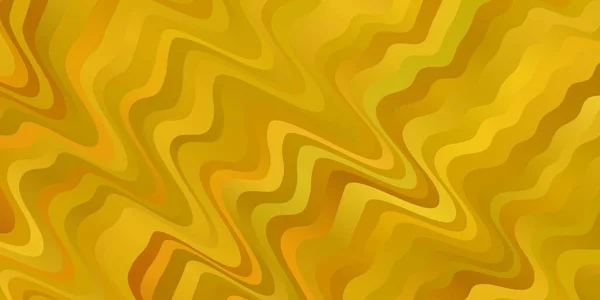 Modèle Vectoriel Jaune Foncé Avec Lignes Courbes Illustration Colorée Flambant — Image vectorielle