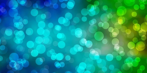 Ανοιχτό Μπλε Πράσινο Διανυσματικό Πρότυπο Κύκλους Εικονογράφηση Σύνολο Λαμπερά Πολύχρωμα — Διανυσματικό Αρχείο