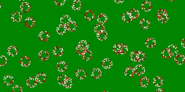 Ανοιχτό Πράσινο Κόκκινο Διανυσματικό Πρότυπο Κύκλους Glitter Αφηρημένη Εικόνα Πολύχρωμες — Διανυσματικό Αρχείο