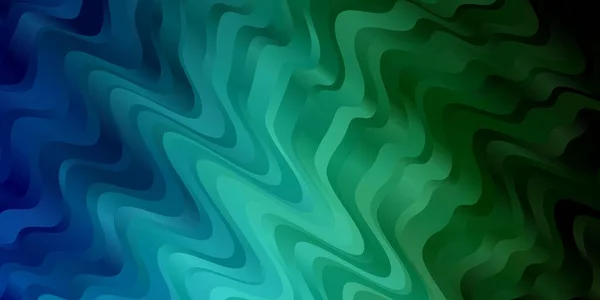 Modèle Vectoriel Bleu Clair Vert Avec Lignes Courbes — Image vectorielle