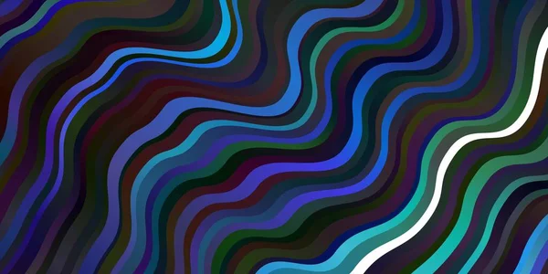 Fundo Vetor Multicolor Escuro Com Linhas Dobradas Ilustração Abstrata Colorida — Vetor de Stock