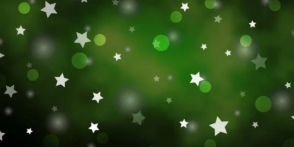 Diseño Vectorial Verde Oscuro Con Círculos Estrellas — Archivo Imágenes Vectoriales