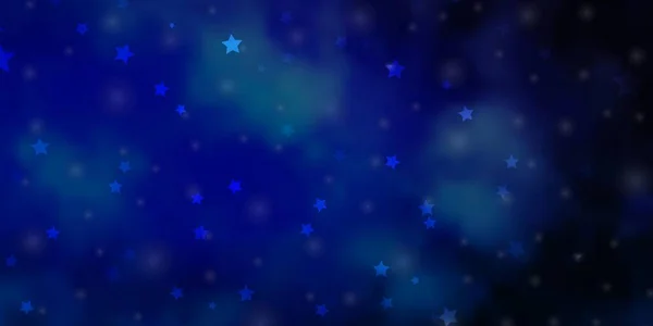 Ljusblå Vektormall Med Neonstjärnor Färgstark Illustration Med Abstrakt Lutning Stjärnor — Stock vektor