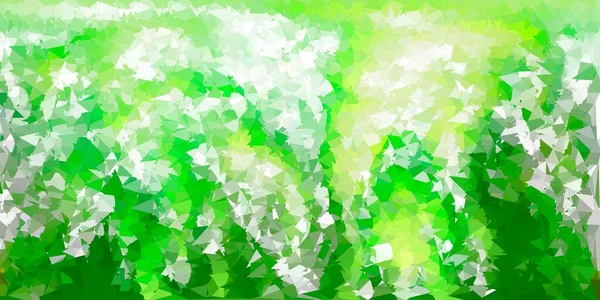 Plantilla Triángulo Poli Vectorial Verde Claro Amarillo Ilustración Abstracta Con — Vector de stock