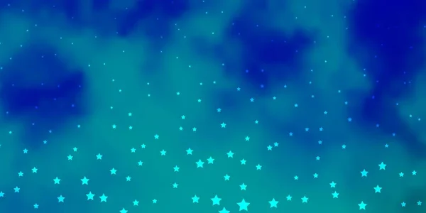 Koyu Mavi Güzel Yıldızlı Yeşil Vektör Dokusu Soyut Şablondaki Yıldızlarla — Stok Vektör