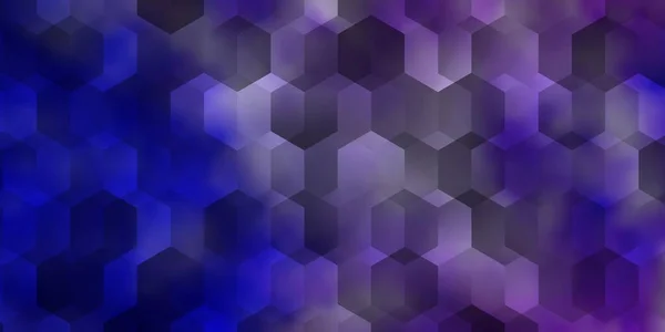 ライトピンク 六角形の青いベクトル背景 カラフルな六角形の抽象的なイラスト 壁紙の質感のためのパターン — ストックベクタ
