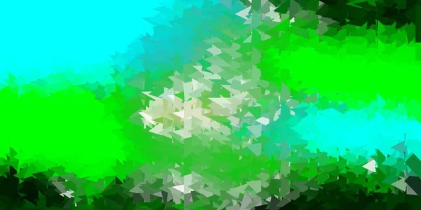Hellblaue Grüne Vektor Poly Dreieck Vorlage Illustration Glasscherbenstil Mit Dreiecken — Stockvektor
