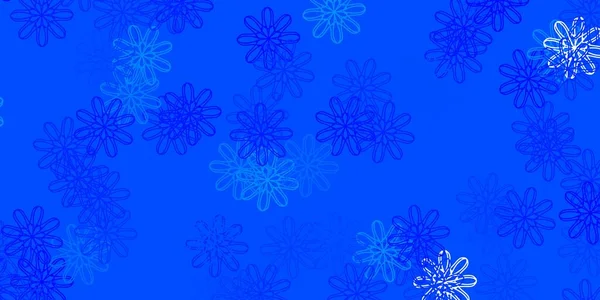 Luz Azul Vector Diseño Natural Con Flores Ilustración Con Flores — Vector de stock