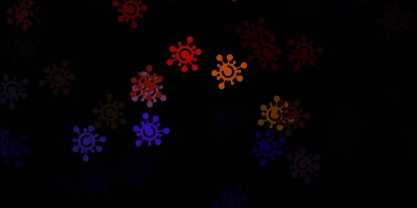 Sötét Multicolor Vektor Sablon Influenzajelekkel Intelligens Illusztráció Tömör Jelekkel Dekoratív — Stock Vector
