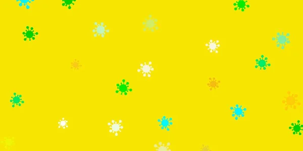 Синий Желтый Вектор Искушают Признаками Гриппа Умная Иллюстрация Коварными Знаками — стоковый вектор