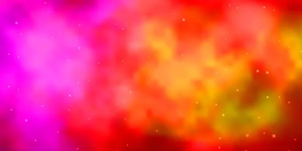 Светло Розовый Желтый Векторный Узор Звездами Современная Геометрическая Абстрактная Иллюстрация — стоковый вектор
