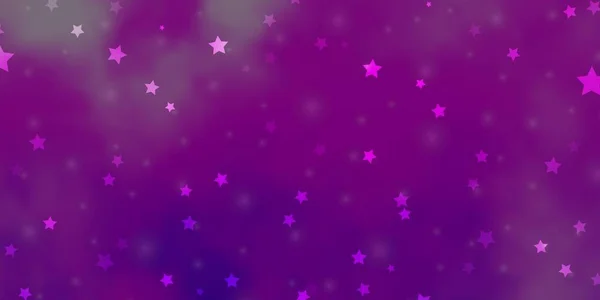 Light Purple Vector Layout Bright Stars — Stock Vector