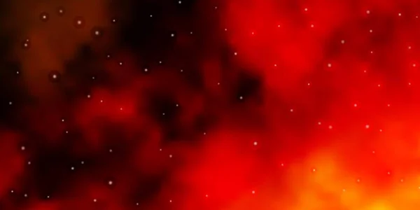 Hellorangefarbenes Vektormuster Mit Abstrakten Sternen — Stockvektor