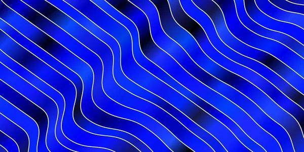 Темно Синий Вектор Изогнутыми Линиями Абстрактная Иллюстрация Бандитскими Линиями Умный — стоковый вектор