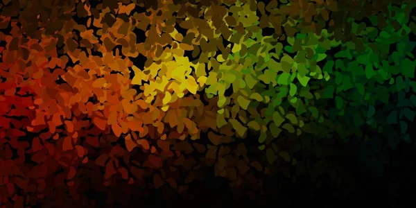 Donkergroen Gele Vectorachtergrond Met Chaotische Vormen Kleurrijke Illustratie Met Eenvoudige — Stockvector