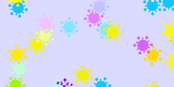 Patrón Vectorial Multicolor Claro Con Elementos Coronavirus Ilustración Abstracta Con — Archivo Imágenes Vectoriales