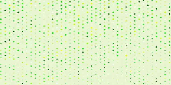 Hellgrünes Gelbes Vektormuster Mit Kugeln Illustration Mit Einer Reihe Leuchtender — Stockvektor