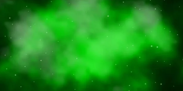 Textura Vectorial Verde Oscuro Con Hermosas Estrellas — Archivo Imágenes Vectoriales