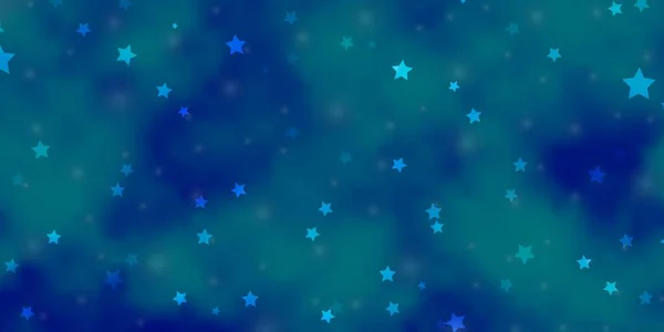 Modèle Vectoriel Bleu Clair Avec Étoiles Néon Illustration Colorée Brillante — Image vectorielle