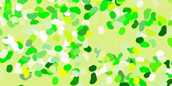 Hellgrüner Gelber Vektorhintergrund Mit Zufälligen Formen Illustration Mit Farbenfrohen Formen — Stockvektor