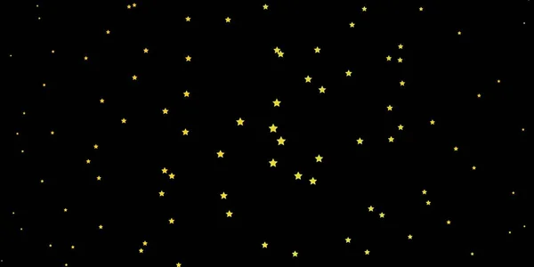 Темно Зеленая Желтая Векторная Текстура Красивыми Звездами — стоковый вектор
