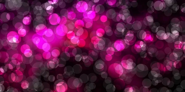 Layout Vetor Rosa Escuro Com Formas Círculo Glitter Ilustração Abstrata —  Vetores de Stock