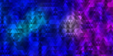 Açık Pembe, çizgileri ve üçgenleri olan mavi vektör şablonu. Renkli eğimli üçgenlerin çizimi. Posterler ve afişler için en iyi tasarım.