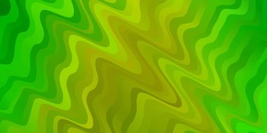 Açık Yeşil, kıvrımlı sarı vektör şablonu.