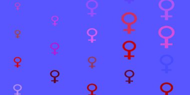 Açık mavi, feminizm unsurlu sarı vektör deseni. Kadın gücünün resmedildiği soyut bir çizim. Uygulama tasarımınız için temel.