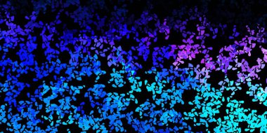 Kaotik şekilli koyu pembe, mavi vektör arkaplan. Soyut tarzda, gradyan formlarda basit tasarım. Reklamlarınız için modern tasarım.