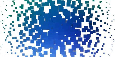 Açık mavi, çizgileri ve dikdörtgenleri olan yeşil vektör düzeni. Dikdörtgenli soyut gradyan çizimi. Web siteleri, iniş sayfaları için desen.